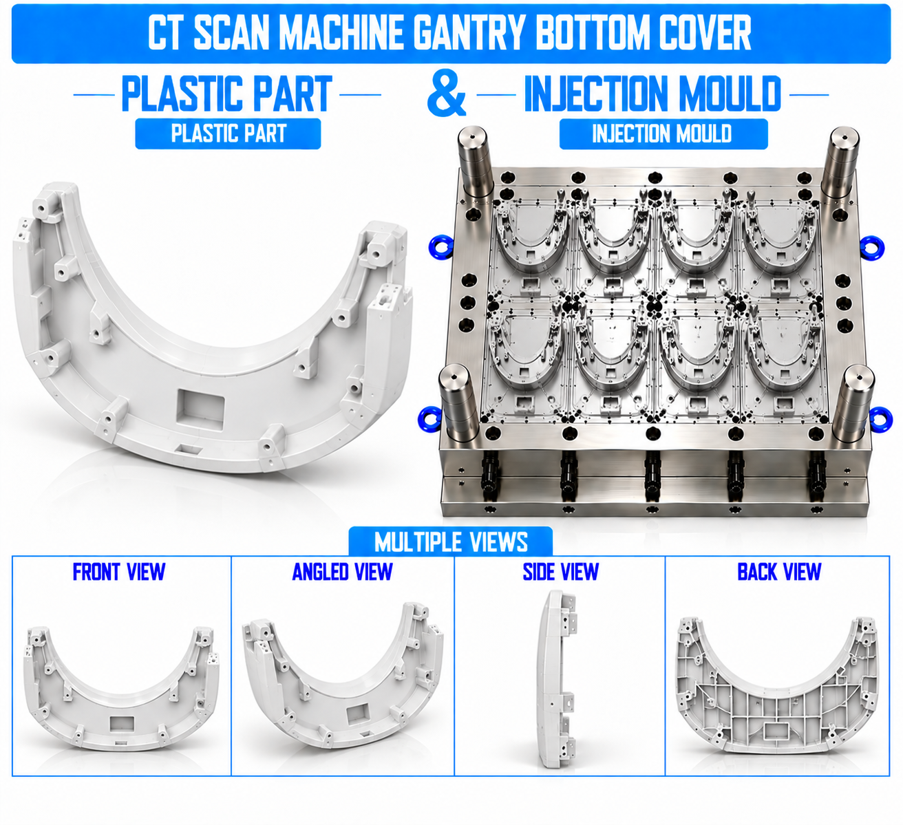 CT Scan Machine Plastic Gantry Bottom Cover Mould and Moulding Service